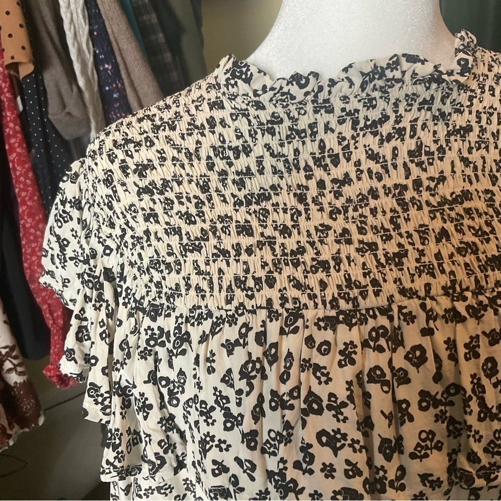 Scotch And Soda Smocked Frilled Mini Dress NWT - Picture 5 of 12